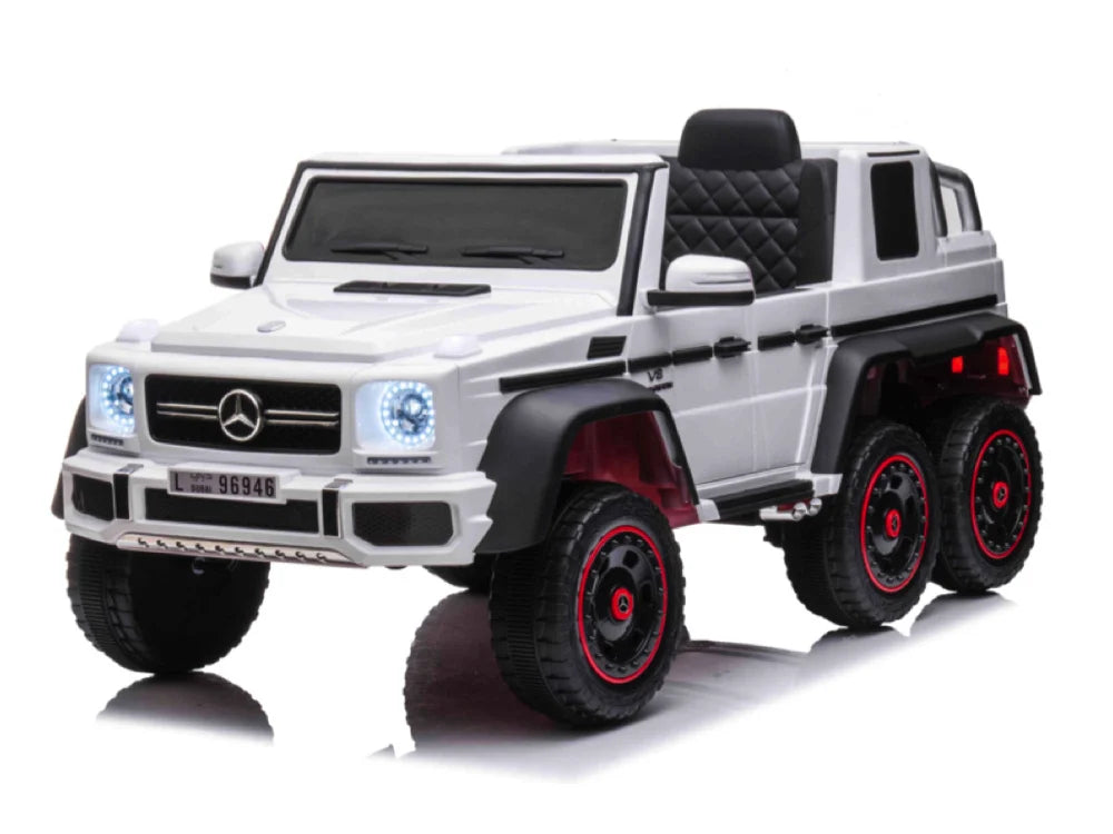 Mercedes-Benz G63 6x6 Kinder-Elektroauto in Weiß